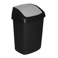 Pattumiera con coperchio incernierato, Curver, plastica, nero, 25 L, 27,8x34,6x51,1 cm