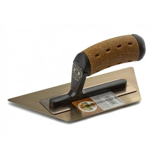 RVS rasp, Olejnik, Venetiaans, trapeziumvormig, puntig, kurken handvat, 240x86x0,3 mm