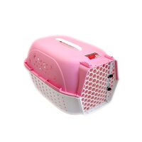 Gabbia/borsa per trasporto cani/gatti, Verk Group, plastica, rosa e arancione, 48x32x30 cm