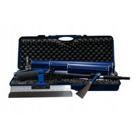 Set 3 ferri da stiro in acciaio inox, Olejnik, Ergolite, professionali, con manico telescopico, supporto, rullo, borsa