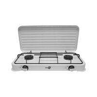 Fornello da campeggio portatile, 2 fuochi, 2,5 kW, con coperchio, Starlux