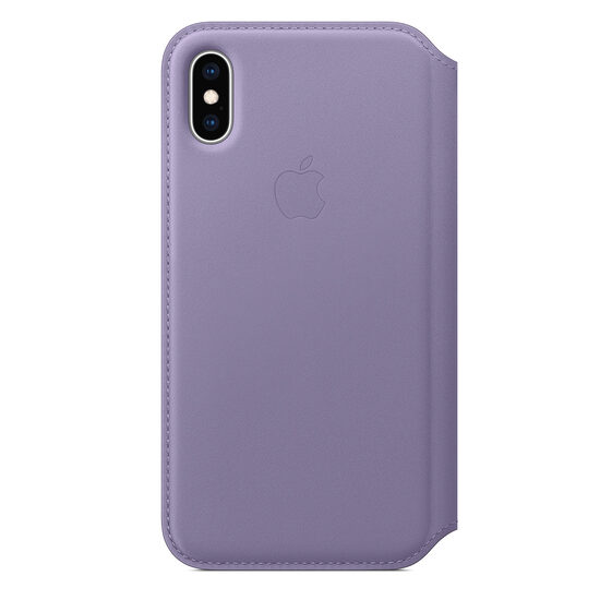 Original iPhone X / XS Apple Leather Folio Case Lilac