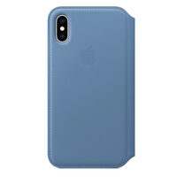 Original iPhone X / XS Apple Leder Folio Cornflower Hülle
