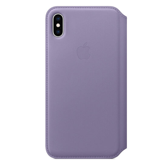 Original iPhone XS Max Apple Leather Folio Case Lilac