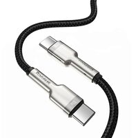 Cavo Type-C a Type-C Baseus Cafule Series Metallo 100W Nero (1m, treccia di nylon)