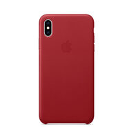Original iPhone XS Max Apple Leder Rot Hülle (Naturleder)