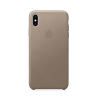 Original iPhone XS Max Apple Leder Taupe Hülle (Naturleder)