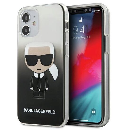 Funda para iPhone 12 Mini Karl Lagerfeld Gradient Ikonik negra