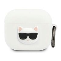 Custodia per Airpods 3 Karl Lagerfeld Silicone Choupette Bianca