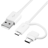 Cavo originale da USB a Type-c e MicroUSB Samsung Combo bianco