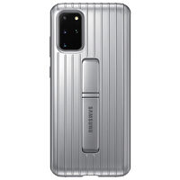 Original Samsung Galaxy S20 Plus Schutzhülle in Silber mit Standfunktion