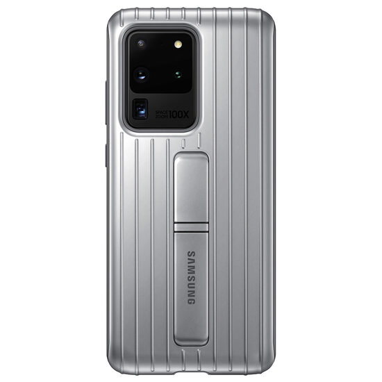 Original Samsung Galaxy S20 Ultra Stand-Schutzhülle in Silber