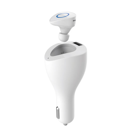 Auriculares Bluetooth Devia Vortex Blanco (con cargador de coche 2.1A)