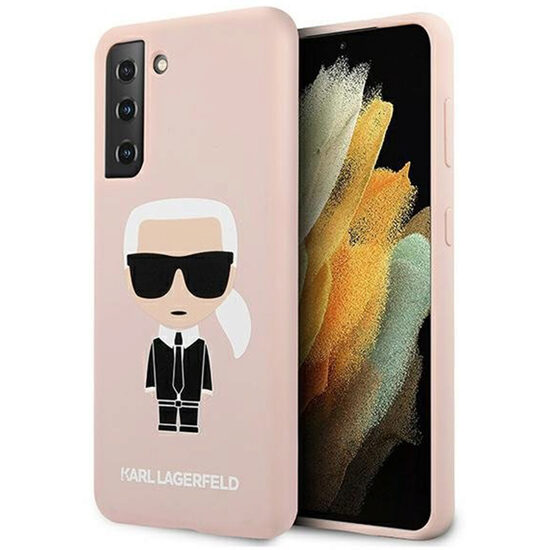 Hülle Samsung Galaxy S21 Plus G996 Karl Lagerfeld Silikon Ikonik Pink