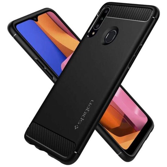Samsung Galaxy A20s case Spigen Rugged Armor Matte Black