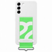 Original Samsung Galaxy S22 Plus Silicone Cover with Strap White