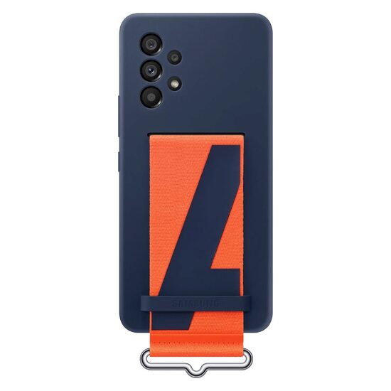 Original Samsung Galaxy A53 5G Silicone Cover with Strap Navy