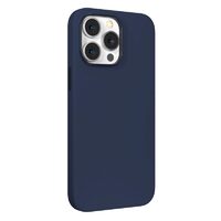 iPhone 14 Plus case Devia Nature Series Silicone Magnetic Navy Blue
