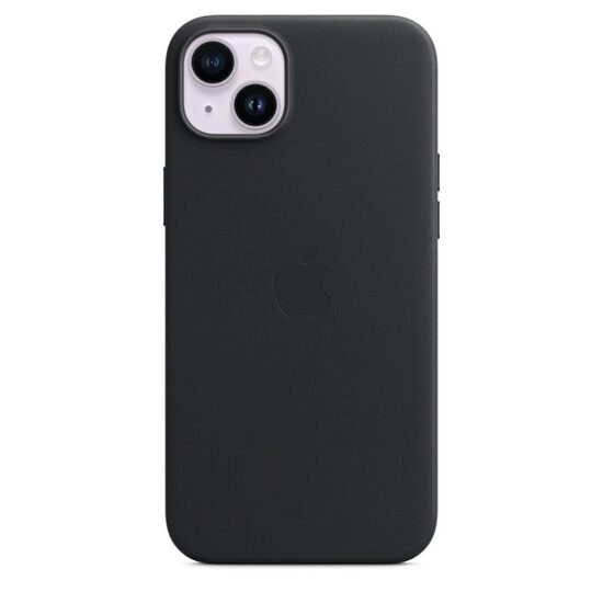 Custodia in pelle originale Apple per iPhone 14 Plus, MagSafe, Midnight