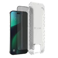 Folie Glass iPhone 14 Plus / iPhone 13 Pro Max Devia Van Series Full Privacy, con kit di montaggio, Nero