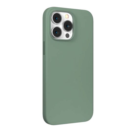 iPhone 14 hoesje Devia Nature Series Siliconen Magnetisch Lichtgroen