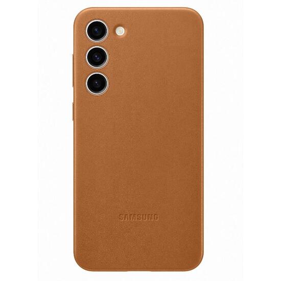 Samsung Husa Original Leather Cover Samsung Galaxy S23 Plus Camel