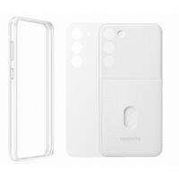 Cover con cornice originale Samsung Samsung Galaxy S23 Plus bianca