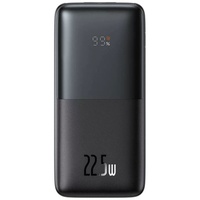 Baseus Batteria esterna Bipow Pro Digital Display 10000mAh 22,5W, 2x USB, 1x USB tipo C + cavo USB 3A, Nero