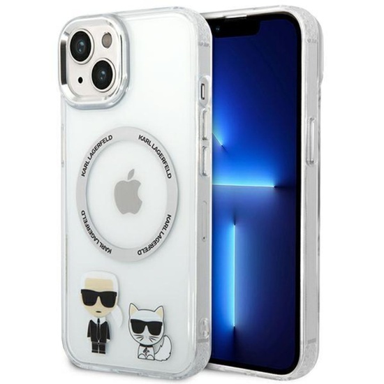Custodia Karl Lagerfeld MagSafe Karl & Choupette iPhone 14 Plus Trasparente