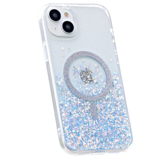 Devia Husa Shiny Series Design Original Magnétique iPhone 15 Plus Transparent / Bleu