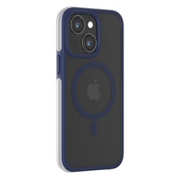 Devia Husa Defend Series magnetisch schokbestendig iPhone 15 Plus hoesje blauw
