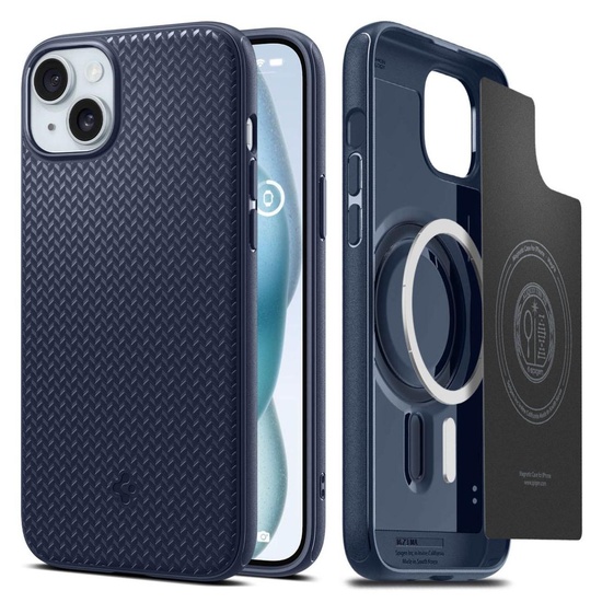 Spigen Husa Mag Armor MagSafe iPhone 15 Plus Albastru