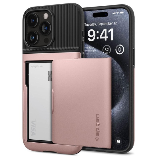 Spigen Hülle Slim Armor Cs iPhone 15 Pro Rosa