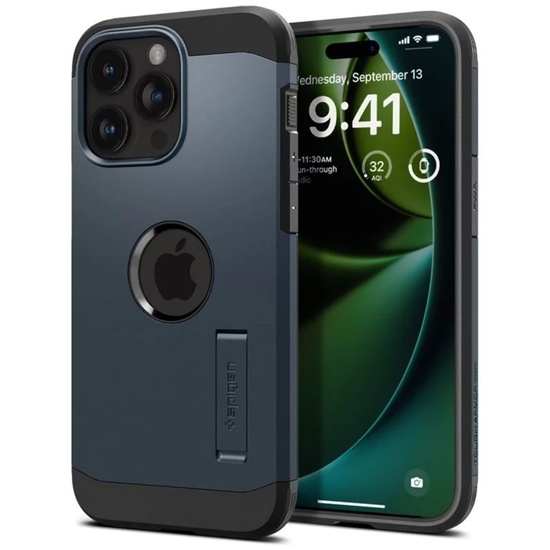 Spigen Husa Tough Armor MagSafe iPhone 15 Pro Max Metal Slate