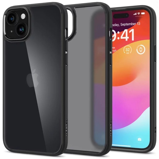 Spigen Hülle Ultra Hybrid iPhone 15 Plus Frost Schwarz