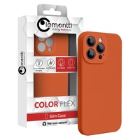 Lemontti Case Liquid Silicon MagCharge iPhone 15 Pro Max Orange (360°-Schutz, feines Material, gefüttert mit Mikrofaser)