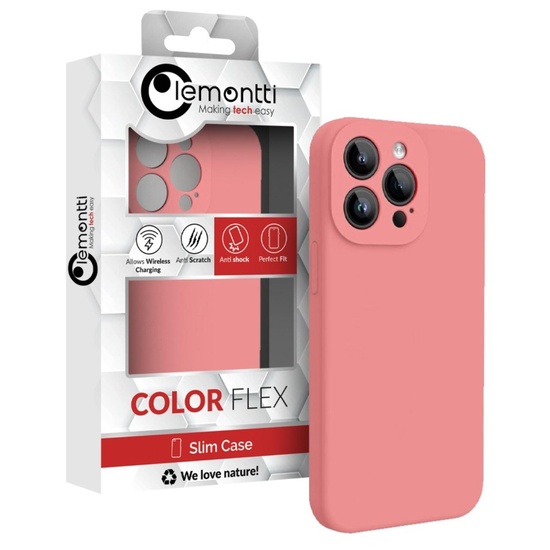 Lemontti Case Liquid Silicon MagCharge iPhone 15 Pro Roze (360° bescherming, fijn materiaal, gevoerd met microvezel)