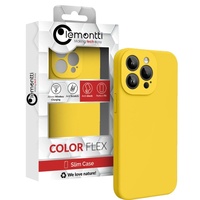 Lemontti Case Liquid Silicon MagCharge iPhone 15 Pro Geel (360° bescherming, fijn materiaal, gevoerd met microvezel)