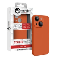 Lemontti Case Liquid Silicon MagCharge iPhone 15 Oranje (360° bescherming, fijn materiaal, gevoerd met microvezel)