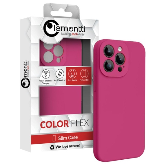 Lemontti Case Liquid Silicon MagCharge iPhone 15 Pro Pink (360°-Schutz, feines Material, gefüttert mit Mikrofaser)