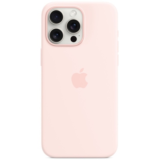 Apple Original Silicone Case iPhone 15 Pro Max, MagSafe, Light Pink