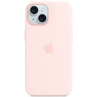 Apple Original Silicone iPhone 15 Plus Case, MagSafe, Light Pink