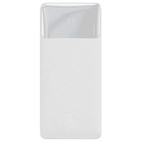 Baseus Batteria esterna Bipow Digital Display 20000mAh, 15W, cavo Micro USB, Overseas Edition, Bianco