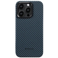 Pitaka Case MagEZ 4 Aramide 1500D iPhone 15 Pro, MagSafe Noir / Bleu