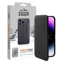 Funda tipo libro Eiger Husa North para iPhone 14 Pro Max, color negro