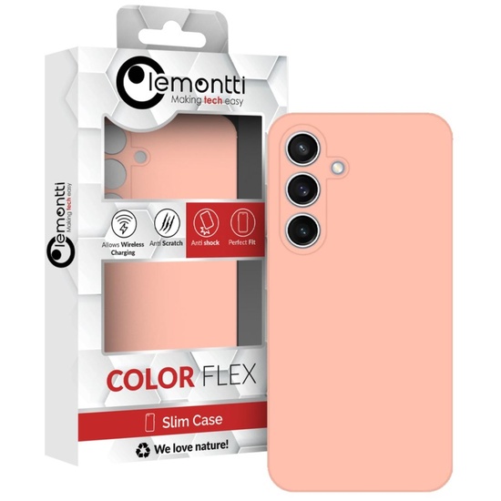 Lemontti Premium Siliconen Hoesje Samsung Galaxy A15 / A15 5G Lichtroze