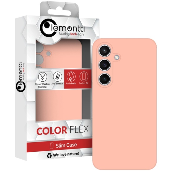 Custodia in silicone Premium Lemontti per Samsung Galaxy A05s rosa chiaro