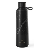 Bottiglia termica Burga in acciaio inossidabile marmo nero, 500 ml