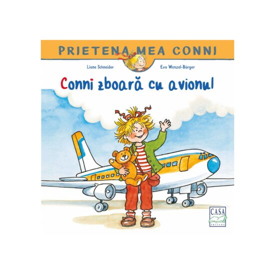 Conni flies by plane