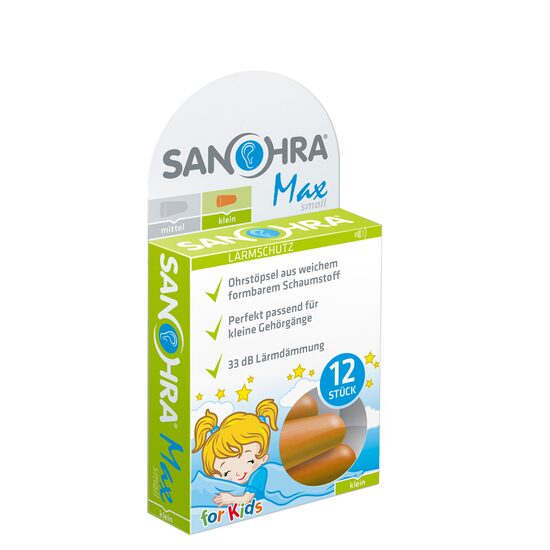 Tappi per le orecchie per bambini, per la protezione dell&#39;udito dal rumore, 3 anni+, SNR 33dB, 12 pezzi, schiuma, arancione, SANOHRA Max Kids